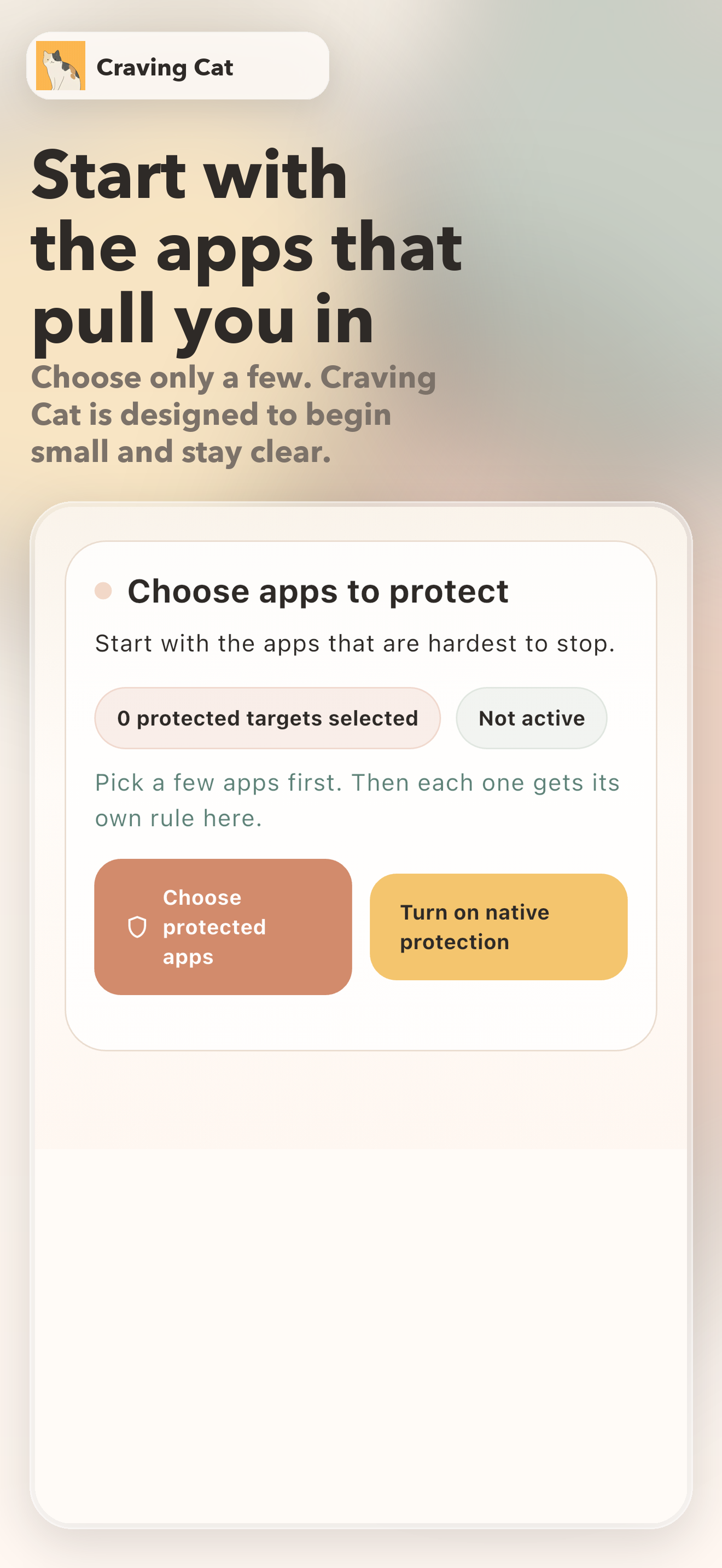 Craving Cat English screenshot 2: start with the apps that pull you in