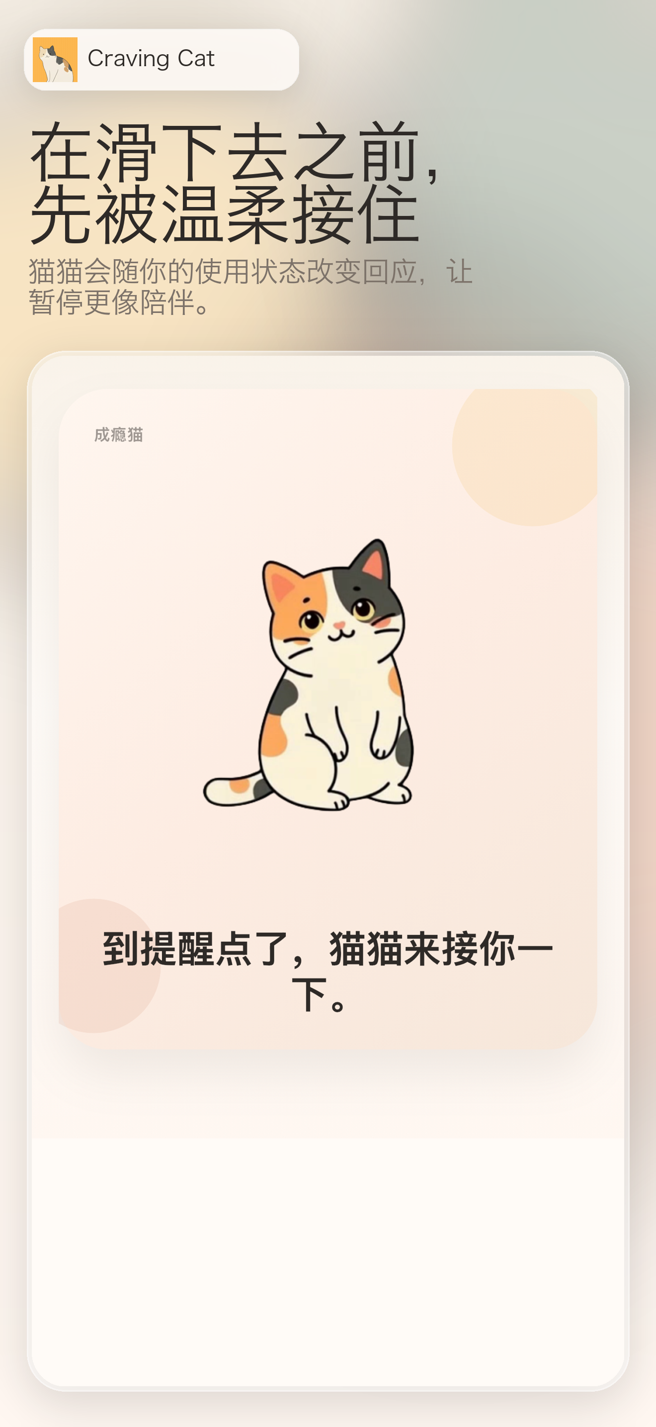 成瘾猫简体中文宣传图 1：在滑下去之前，先被温柔接住