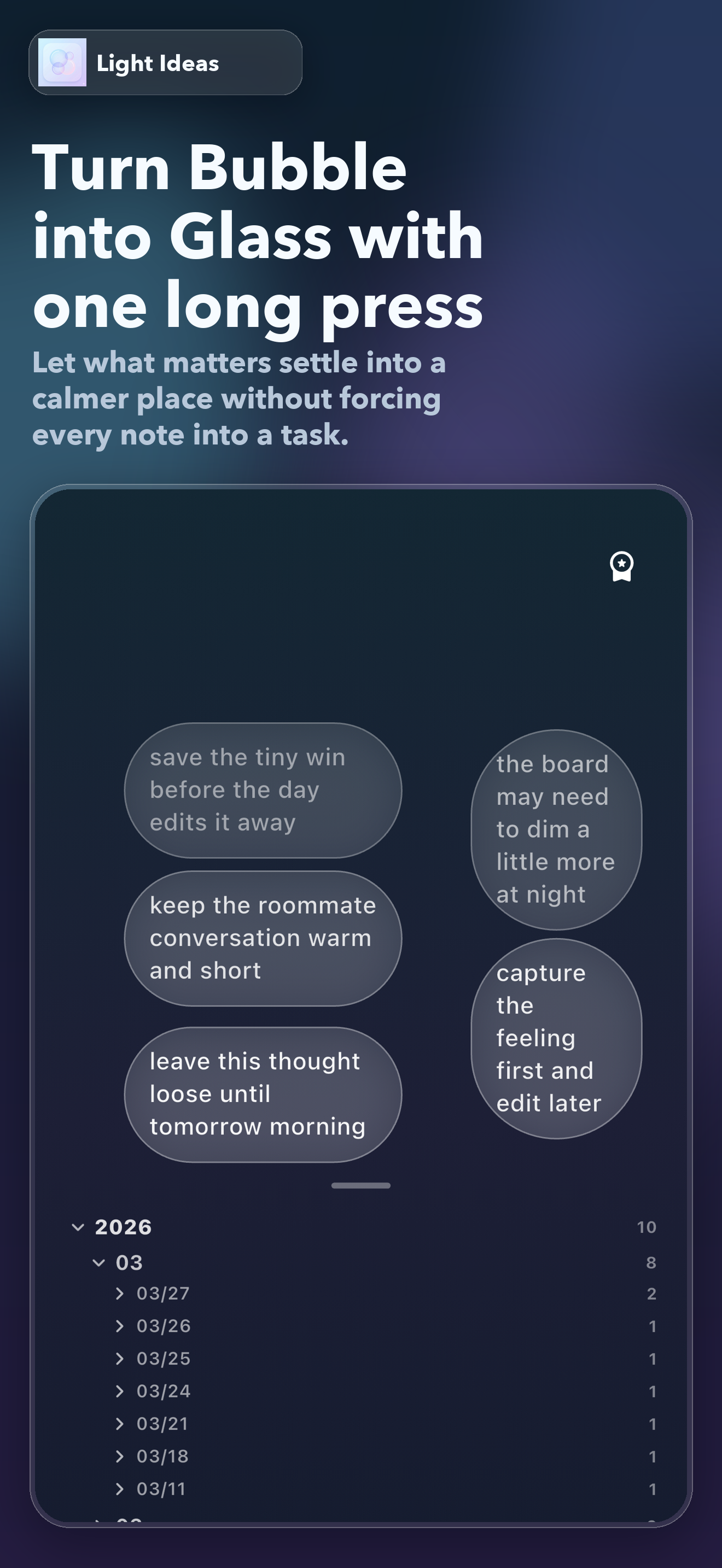 Light Ideas English screenshot 2: settle into Glass